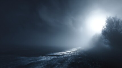 Fototapeta premium Misty night road