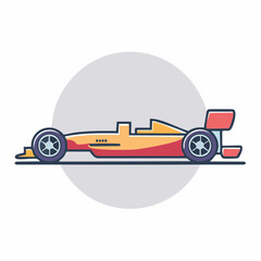 Fototapeta premium Formula 1 Racing Car Illustration