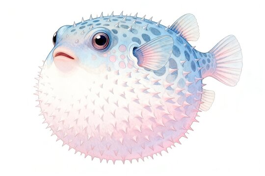 Colorful pufferfish illustration
