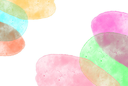 Soft watercolor shapes in pastel hues drifting across a gentle textured expanse