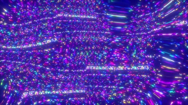 Vivid VHS grain overlay with purple and pink color noise flutter and analog retro tape static texture, for use as video overlay.