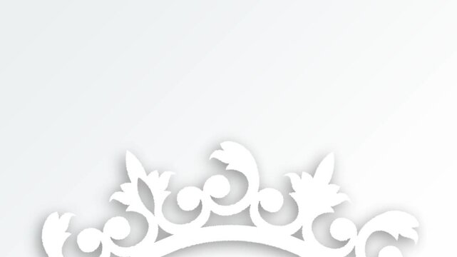Elegant White Ornate Frame Design with Intricate Details and Smooth Curves.
