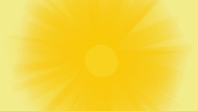 Abstract yellow sun rays burst across an orange summer sky in a bright sunburst illustration featuring a warm sunshine glow and vector star design for a hot sunny wallpaper