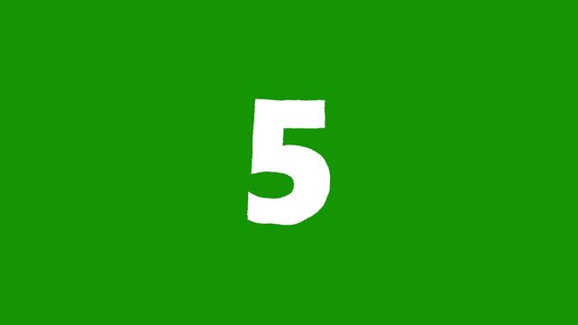 Countdown Numbers Animation Motion Graphics | 1 To 10 Green Screen Overlay
