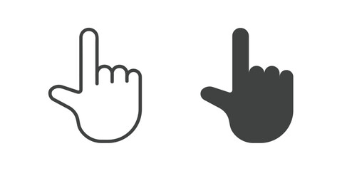 Obraz premium Click icon. Line and glyph solid icon