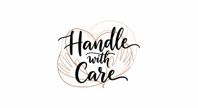 Delicate script text conveys a message of gentleness and thoughtfulness