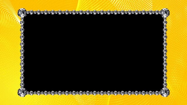 Elegant Diamond Frame on Yellow Gradient Background