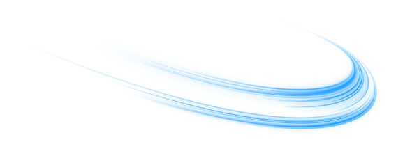 A glowing blue speed trail surges forward, forming a sharp neon motion line. Fast flow adds intensity, clarity, and futuristic energy. Ideal for racing visuals png © Romstock