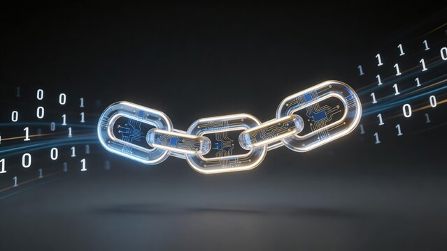 Digital chain with binary code
