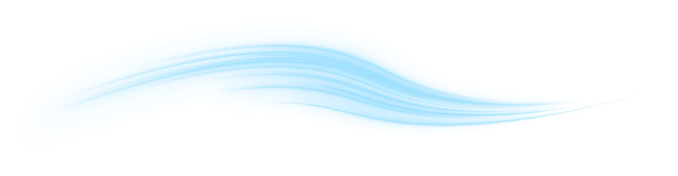 Neon blue trail glides forward, leaving a smooth glowing aerodynamic path. Continuous motion enhances depth and futuristic atmosphere. Ideal for digital effects png