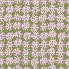 Fototapeta premium Allover floral print pattern repeat vector file, Floral block print, Ditsy floral print 