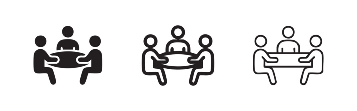 Set of meeting icons