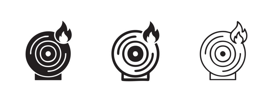 Webcam with a flame on top, symbolizing potential overheating or malfunction.