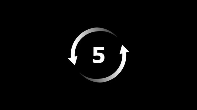 10 Seconds Circular Loading Animation. Futuristic Neon Countdown Motion Graphics Background