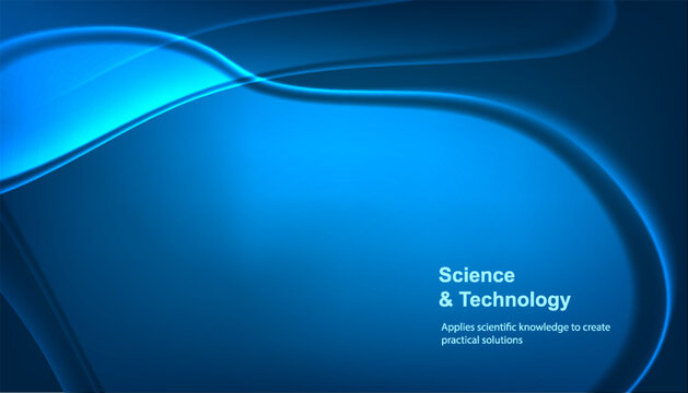 Abstract glowing blue energy lines with smooth wave motion