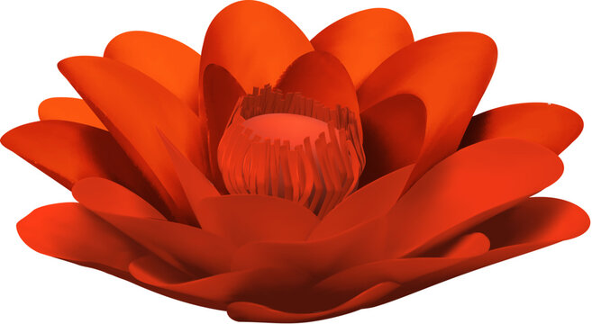 Red paper flower