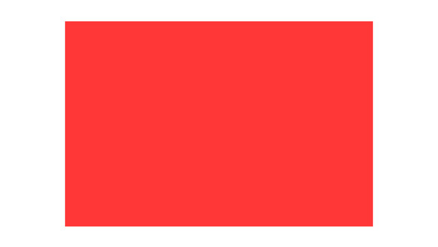 Solid red color rectangle shape on a white background with clean edges and smooth texture rectangle background abstract geometric saturation intensity illustration backdrop copy space