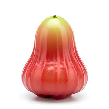 Vibrant Rose Apple A Delicious Tropical Fruit Isolated on White 1.