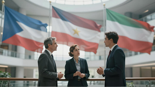 Global Business Collaboration Under International Flags