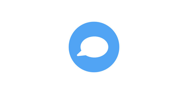 Chat Bubble Icon &ndash; Messaging UI Communication Speech Bubble Interface Symbol