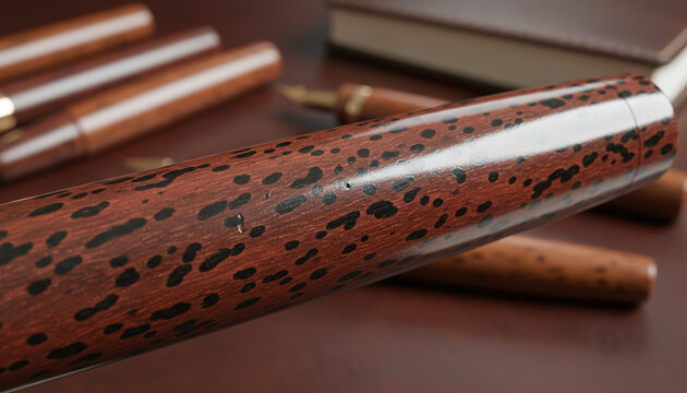 Polished Snakewood exotic timber texture with black snakeskin pattern