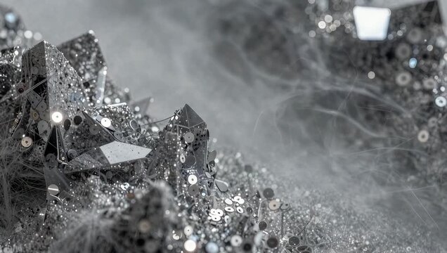 Glittering Crystals and Textured Surfaces Under Soft Light