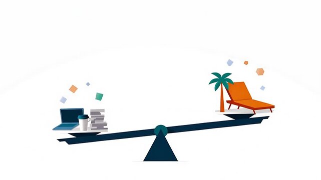 Work Life Balance Concept Vector
