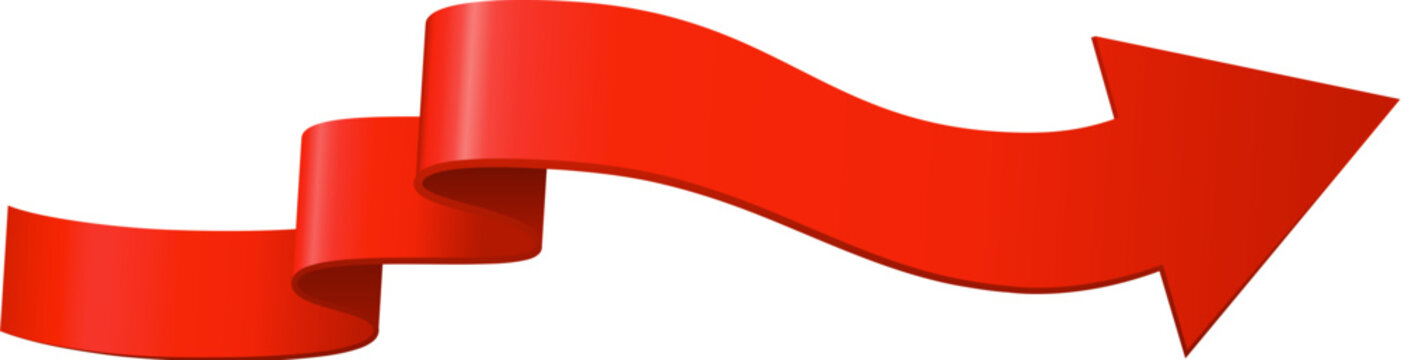 Red Folded Arrow