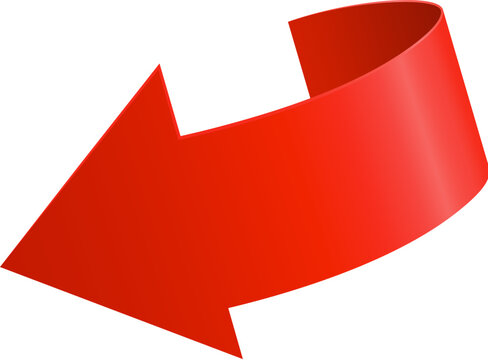 Red Arrow Turning Left
