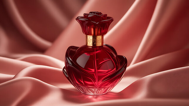 Red Perfume Bottle with Rose Petal Design xeucy7yvt1gstxhyamrc3g
