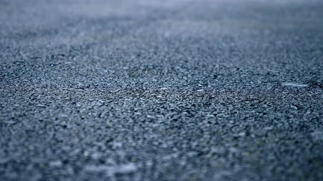 Fresh Dark Asphalt Texture on Newly Paved Road Surface