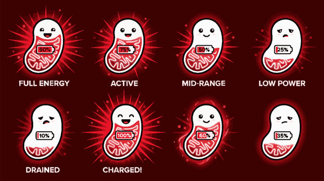 Battery icons with smiling faces 2.