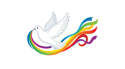 Dove with Rainbow Tail © Alis