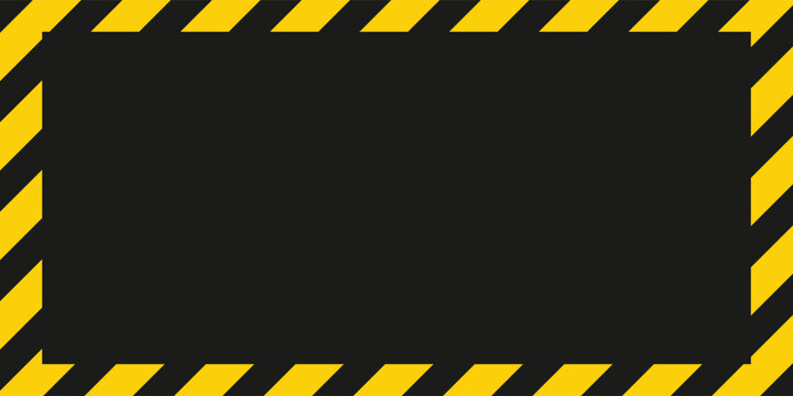 Warning yellow black diagonal stripes line. Safety stripe warning caution hazard danger road vector sign symbol.