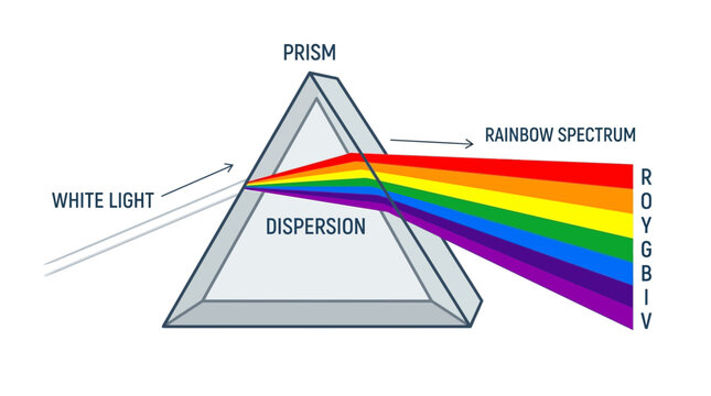 Prism Dispersion Rainbow Spectrum
