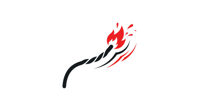 Burning Matchstick Abstract