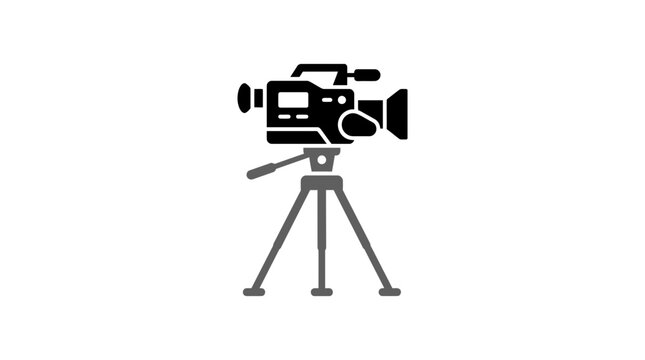 Video Camera on Tripod Icon