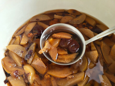Cook in a compote of dried fruits. A seasonal healthy drink