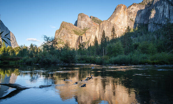 Natural scenery of El Capitan in Yosemite National Park, California, USA