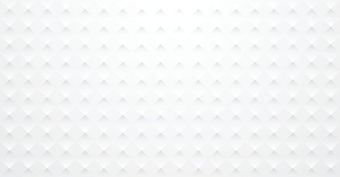 White geometric textured background with a seamless repeating pattern of embossed square shapes.