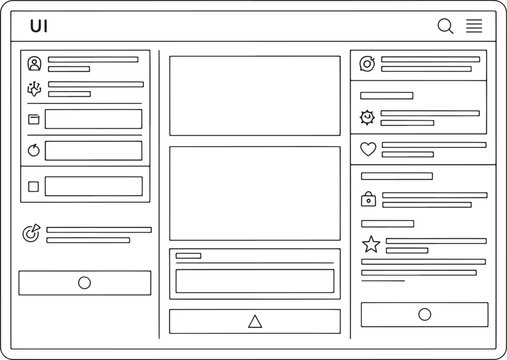 Minimalist ui layout with and progress bars user interface