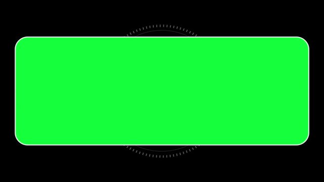 High-technology intro with data information analyse graphic and loading progress bar. Green screen opener