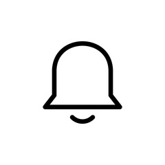 Fototapeta premium Notification bell icon in solid outline style symbol for alert messages