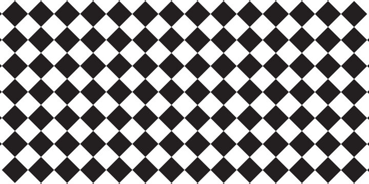 Black and white chess pattern. Checkerboard seamless vector illustration. Abstract checkered checkerboard for game. Grid geometric square shape. Race flag.