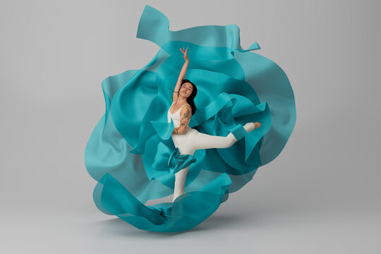 3D selfcare wellness dance in balanced mindful body flow