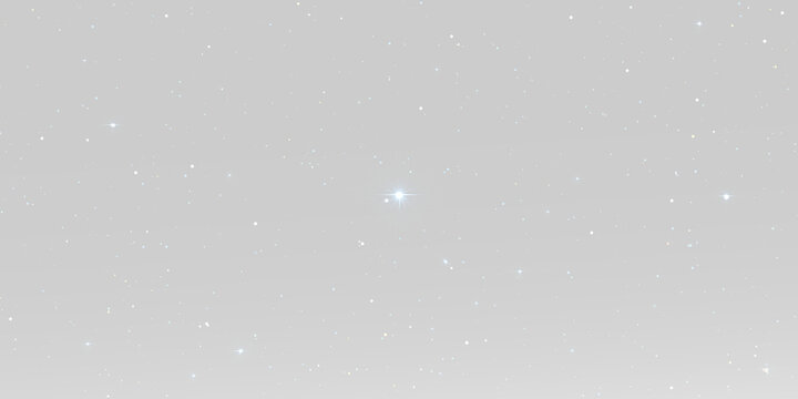 Soft ethereal light effects with scattered blue star particles and glowing dust on minimalist grey surface png