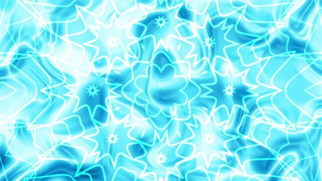 animated abstract aqua blue gradient background light patterns resembling crystal formation, suitable for technology, science, and futuristic concepts in design or presentation.
