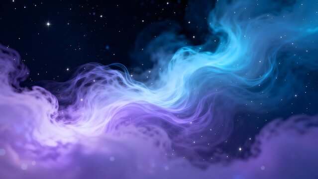 Cosmic Nebula with Stars
