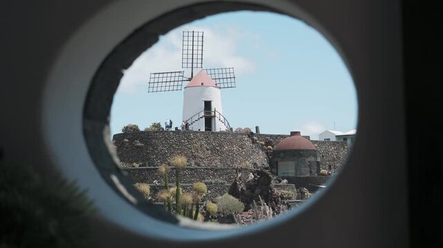 windmill in the evening