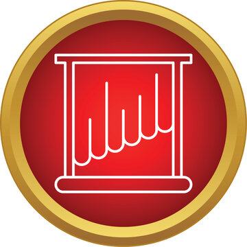 Window with a closed curtain rendered as a simple line icon